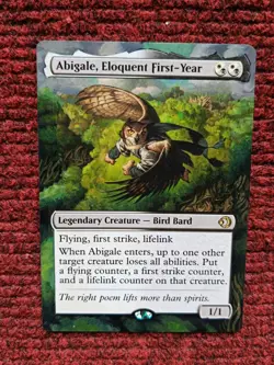 Abigale, Eloquent First-Year MTG Lorwyn Eclipsed Hand Painted Full Altered Art v - Image 2