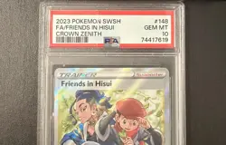 2023 Pokemon Crown Zenith Friends in Hisui #148 Full Art PSA 10 GEM MINT - Image 4