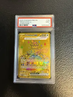 Terapagos ex Gold Hyper Rare 180/131 S&V Prismatic Evolutions Pokemon PSA 9 MINT - Image 1