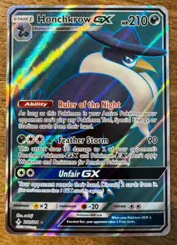 Pokemon Honchkrow GX 202/214 Unbroken Bonds Ultra Rare NM - Image 1