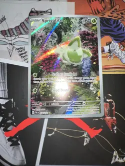 Pokemon TCG Sprigatito Illustration Paldea Evolved Rare - Image 1