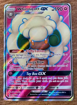 2019 Pokemon Unbroken Bonds Whimsicott GX Full Art #206/214 EX-NM - Image 1