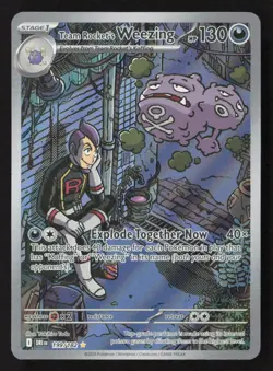 Team Rocket's Weezing Illustration Rare Holo DRI 199/182 NM Pokemon TCG - Image 1