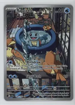 Squirtle Illustration Rare Pokemon SV07: Stellar Crown #148 - Image 1