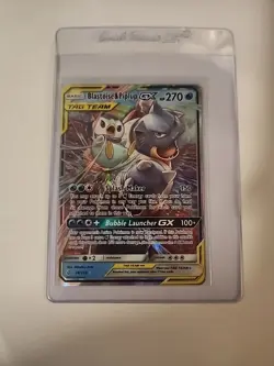 2019 Pokemon TCG Blastoise and Piplup GX 38/236 Cosmic Eclipse NM 💦 - Image 2