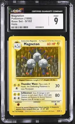 Magneton *CGC 9* Holo *Base Set* #9 *1999* Vintage * Pokemon - Image 1