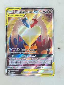 Pokemon Latias & Latios GX TAG TEAM Full Art Ultra Rare Holo 170/181 Team Up - Image 1