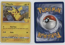 Pikachu Confetti Holo Pokemon Sword & Shield McDonald's Collection #25 - Image 3