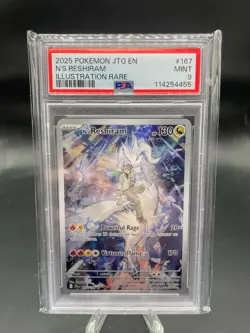 2025 Pokemon S&V Journey Together N'S Reshiram Illustration Rare PSA 9 #167 9147 - Image 1