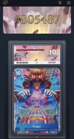 2024 One Piece Buggy OP09-051 Alternate Art Foil English Ace 10 Perfect Subs - Image 3