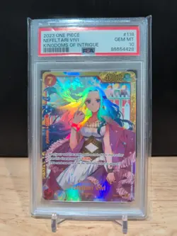 2023 ONE PIECE OP04-KINGDOMS OF INTRIGUE #118 NEFELTARI VIVI PSA 10 - Image 1