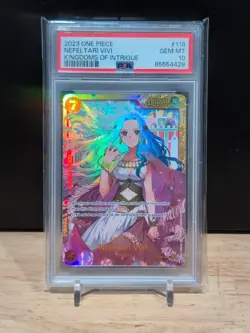 2023 ONE PIECE OP04-KINGDOMS OF INTRIGUE #118 NEFELTARI VIVI PSA 10 - Image 4
