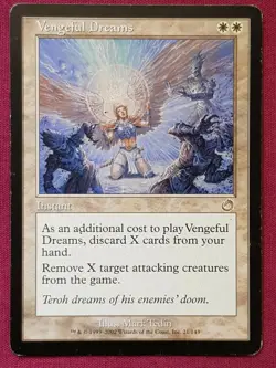 Magic The Gathering TORMENT VENGEFUL DREAMS single white card MTG - Image 1