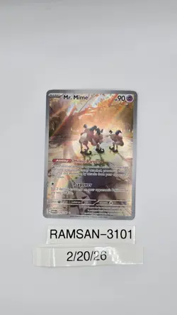 Pokemon Mr. Mime Holo Card 179/165 Scarlet & Violet 151 Series - Image 3