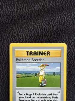 Vintage Pokemon Breeder 076/102 Base Set 1st Edition Shadowless Trainer Card TGC - Image 2