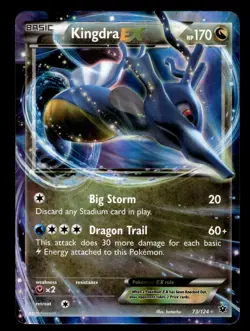 Kingdra EX 73/124 Ultra Rare XY Fates Collide Pokemon Card - Image 1