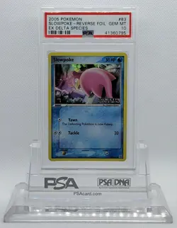 POKEMON EX DELTA SPECIES SLOWPOKE #83 REVERSE HOLO FOIL PSA 10 GEM MINT #* - Image 2