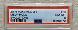 Mew HOLO PSA 8 NEAR MINT-MINT 2016 Pokemon XY Evolution 53/108 FREE SHIP - Image 4
