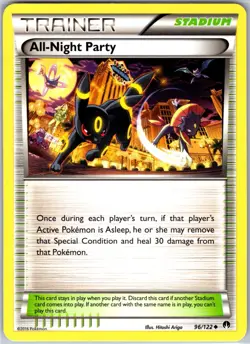 All-Night Party 96/122 Uncommon Regular Card XY - BREAKpoint Pokemon TCG LP - Image 1