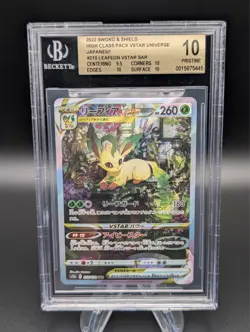 BGS 10 Pristine Leafeon VStar 210/172 SAR Japanese Pokemon VSTAR Universe US - Image 1