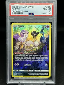 2023 POKEMON SWORD & SHIELD CROWN ZENITH #GG10 FULL ART/MEW PSA 10 - Image 1