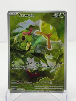 Pokemon Caterpie 172/165 Scarlet & Violet 151 Illustration Rare Holo 50 HP - Image 1