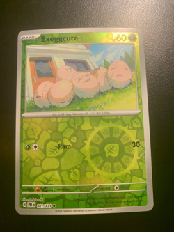 Pokemon TCG Exeggcute Common Pattern Reverse Holo Prismatic Evolutions 001/131 - Image 1