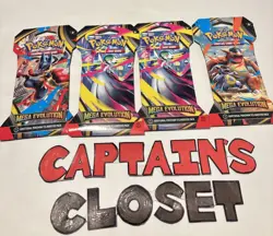 (LOT OF 4) Pokemon TCG Mega Evolution Each Art Set Sleeved Booster Packs NEW! - Image 1
