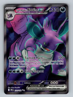 Team Rocket's Nidoking ex - 216/182 Ultra Rare SV10: Destined Rivals NM Pokemon - Image 1