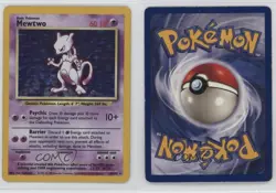 Mewtwo Holo Pokemon Base Set #10 1999 - Image 3