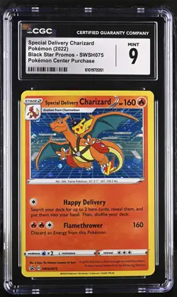 Special Delivery Charizard SWSH075 Holo Promo Pokemon CGC 9 Mint *051 - Image 1