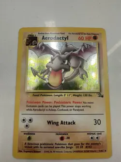 Pokemon TCG Aerodactyl 1/62 Fossil Holo Rare Near Mint Condition - Image 1