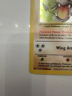 Pokemon TCG Aerodactyl 1/62 Fossil Holo Rare Near Mint Condition - Image 4