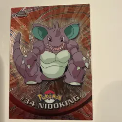 Pokemon Topps Chrome #34 Nidoking - Image 1