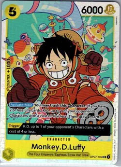 Monkey.D.Luffy OP07-109 SR English 500 Years in the Future - One Piece Card - NM - Image 1