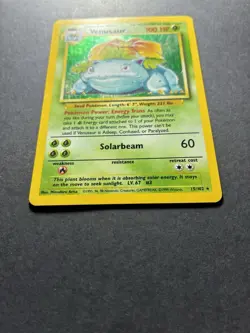 Pokemon Base Set Venesaur Holo Rare Card 15/102 Unlimited Edition - Image 3