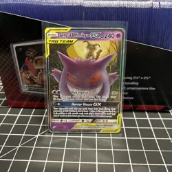 Pokemon Gengar & Mimikyu GX Team Up Holo Card 53/181 Ultra Rare SM - Image 1