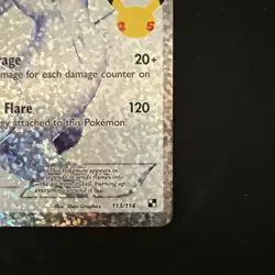 Reshiram 113/114 Celebrations Holo Full Art Ultra Rare Pokemon Card TCG NM - Image 4