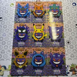 9 Gold Box Hits Gengar Halloween Card Database Non-TCG Pokemon Cards Peru Poncho - Image 1