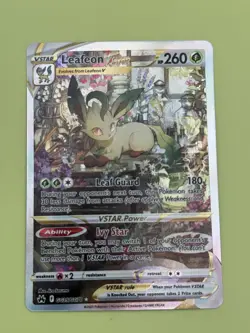 Pokemon TCG Leafeon VSTAR Holo Card Crown Zenith: Galarian Gallery GG35/GG70 - Image 3