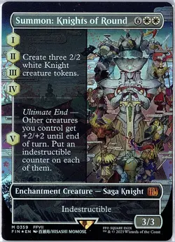 Summon: Knights of Round (Borderless) M FOIL FINAL FANTASY 359 NM - Image 1