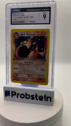 2000 Pokemon Team Rocket 1st Edition #4/82 Dark Charizard Holo CGC 9 MINT - Image 2