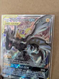 Pikachu & Zekrom GX SM168 MP Black Star Promo Pokemon Card Tag Team - Image 2