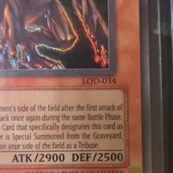 Konami Yu-Gi-Oh! Tyrant Dragon LOD-034 Effect 1st Edition - Image 2