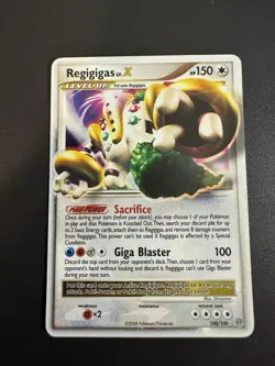 Regigigas LV x 100/100 Stormfront Platinum Pokemon Card Holo Ultra Rare - Image 1