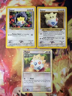 3x Togepi Card Bundle Lot MP-LP 2000-2010 Pokemon TCG - Image 1
