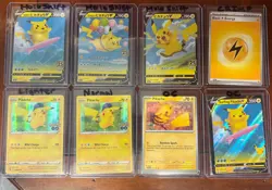 Pokemon Card Japanese And English Pikachu Lot - NM 6+ Tcg Error OC Shift Crimp - Image 1