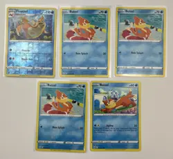 Pokemon Tcg 5 Card Lot Of Buizel & Floatzel Reverse Holo Common - Image 1