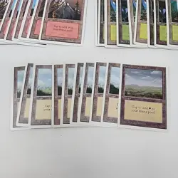 Lot of 50 Unlimited Magic The Gathering MTG Land Cards (10 of Each Color) NM LP - Image 2