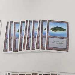 Lot of 50 Unlimited Magic The Gathering MTG Land Cards (10 of Each Color) NM LP - Image 5